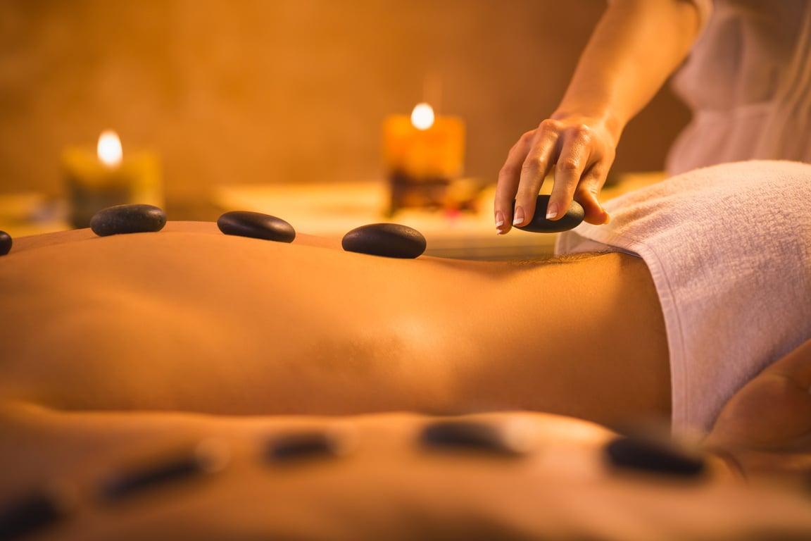 Hot stone therapy.
